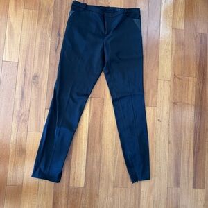 Gucci Black Skinny Pants with Leather Accents